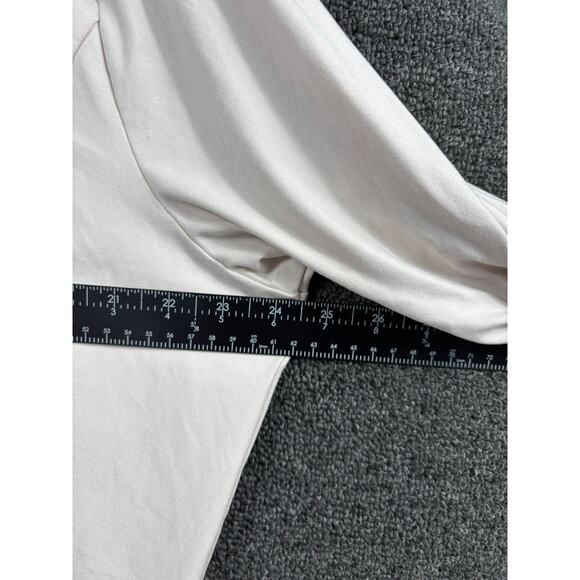 Tahari Sport Knotted Top Plus Size 2X Ivory Long Sleeve Slit Active Shirt - Picture 5 of 5